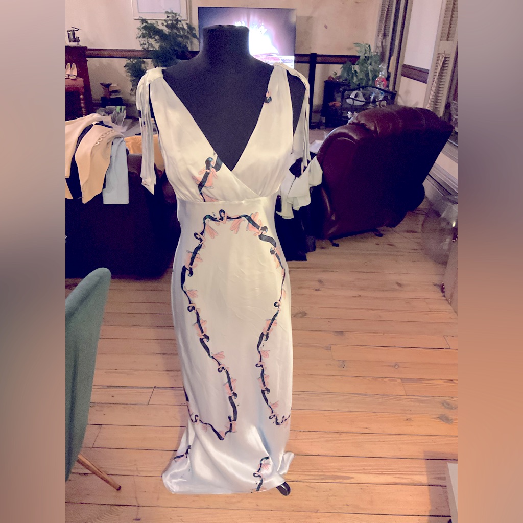 Vintage Cathrene Malandrino Silk Stretch Beautiful Dress Day/Evening